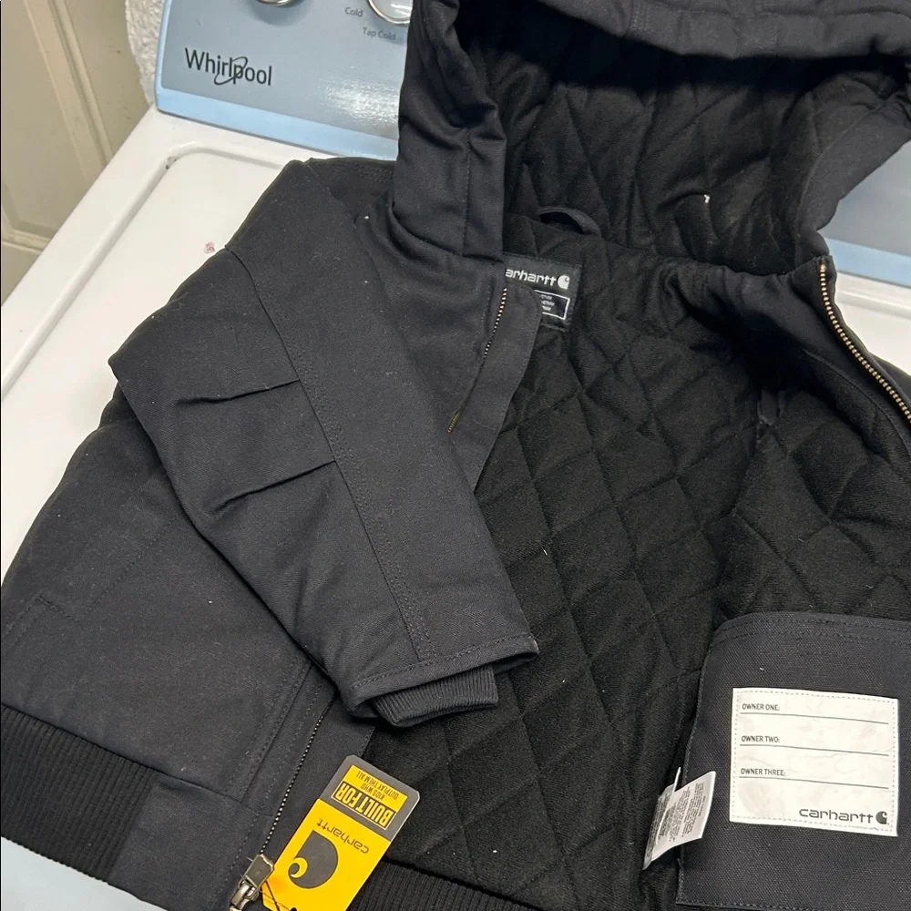 Carhartt Kids Black Hooded Puffer Coat - Picture 8 of 10